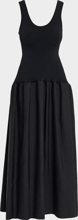 FFORME Marina Sleeveless Cotton-Silk Flared Midi Dress