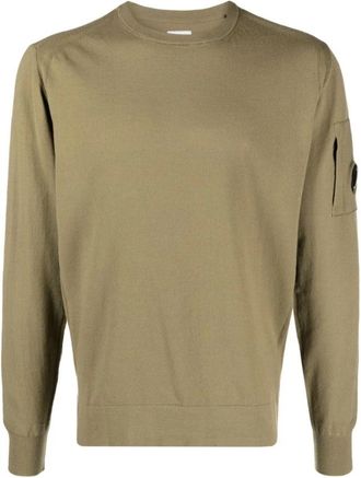 C.P. Company Casual Zilver Wol/Polyester Trui - Heren - Ronde hals truien - Groen - XL - Wol - Truien & Vesten