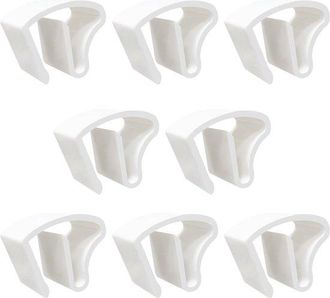 No Brand Juego De 24 Soportes De Sujeci&oacute;n Universales De Pl&aacute;stico Para Persianas De Aluminio: Montaje Sin Tornillos Ni Taladros