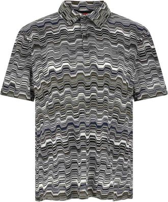 Missoni Irregular Zigzag Polo Shirt