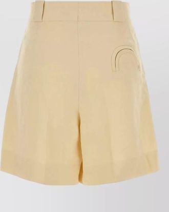 Blaz&eacute; Milano linen blend tailored high waist shorts