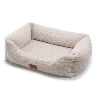 Woodek Cama para perros beige 80 x 60 x 25 cm