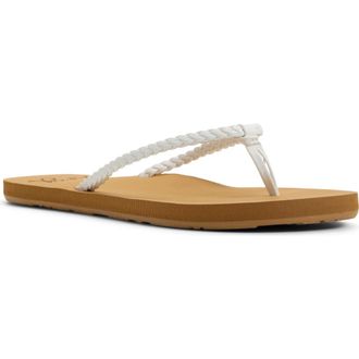 Roxy Costas Flip Flop in White at Nordstrom Rack, Size 9