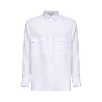 D4.0 Linnen Polo Shirt - Heren - Polos - Wit - L - Linnen - Tops