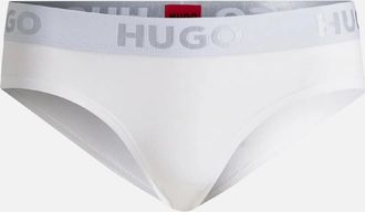 HUGO BOSS Womens Sporty Logo Briefs - White - Size: 2XL