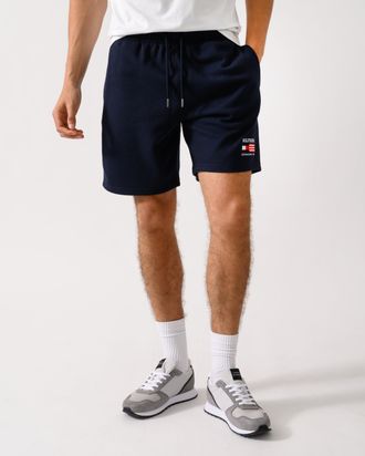 Tommy Hilfiger Mens Americana Flag Shorts in Dark_Navy - Dark Navy Cotton - Size X-Large