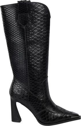 Alma En Pena Laars met textuur en hak - Dames - Cowboylaarzen - Zwart - 38 EU - Schoenen