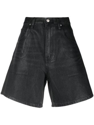 Alexander Wang coated denim shorts - Grey