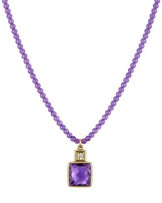 Jewelmak 14K Pink Amethyst Necklace