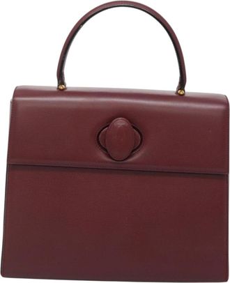 Cartier Must De Cartier Burgundy Leather Handbag (Pre-Owned)