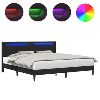 vidaXL Estructura De Cama Negro 180 X 200 Cm Cuero Sint&eacute;tico Vidaxl