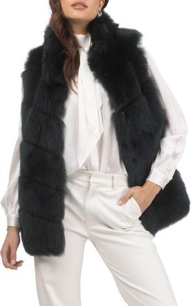 Gorski Genuine Shearling Vest, Reversible in Emerald/emerald at Nordstrom, Size X-Large