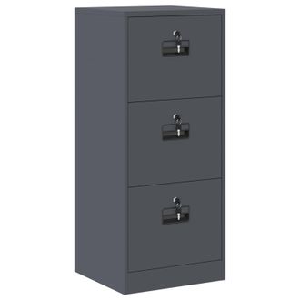 vidaXL Mueble Archivador Con Caj&oacute;n Antracita 45,5 X 42 X 106,5 Cm Vidaxl