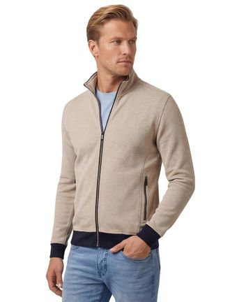 Baileys vest effen beige rits katoen