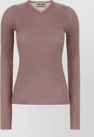 Miu Miu viscose blend knit top long sleeves