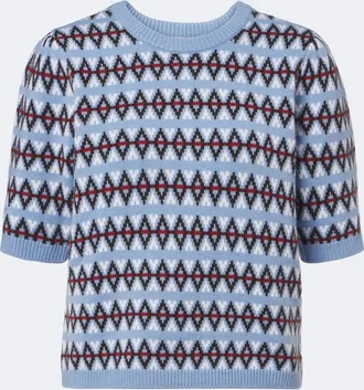 Frame Denim Jacquard wool and cashmere sweater
