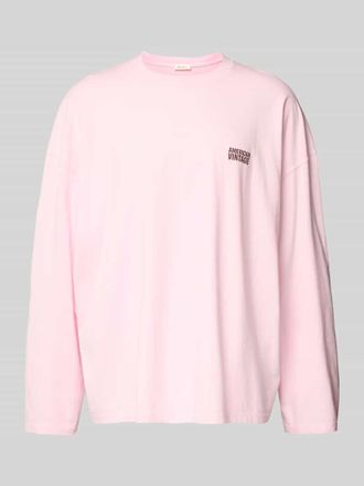 American Vintage American Vintage Longsleeve mit Logo-Print Modell GIXY in Pink, Gr&ouml;&szlig;e M/L
