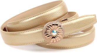 Anthoni Crown Lederg&uuml;rtel ANTHONI CROWN, Damen, Gr. 100, gold, Rindsleder, G&uuml;rtel Lederg&uuml;rtel