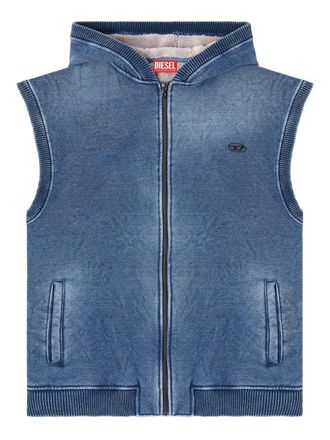 Diesel S-Hakel logo-detail zip-up hoodie - Blauw