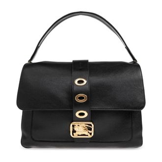 Burberry Tassen, Dames, Zwart, ONE Size, Leer, Rider Medium Bag