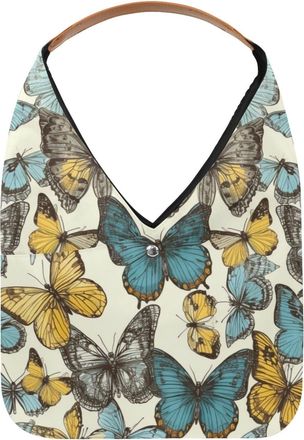 Generic Butterfly Reusable Lightweight Grocery Bags - Foldable Into Compact Pouch, Washable & Sturdy, Multipurpose for Shopping and Travel