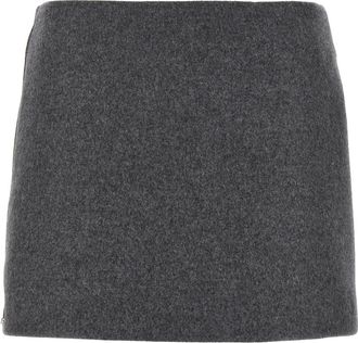 Sportmax Rokken, Dames, Grijs, XS, Wol, Poggio Mini Rok