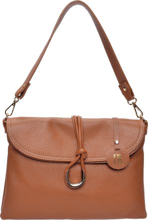 Anna Luchini Brown Rundleer Tas