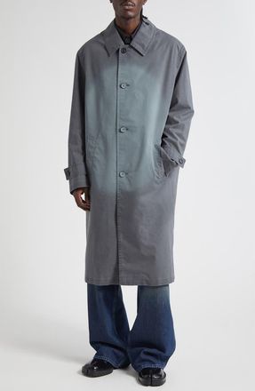 Maison Margiela Spray Dye Cotton Coat in Anthracite at Nordstrom, Size 38 Us