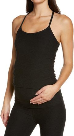 Beyond Yoga Maternity Racerback Tank in Darkest Night at Nordstrom, Size X-Small