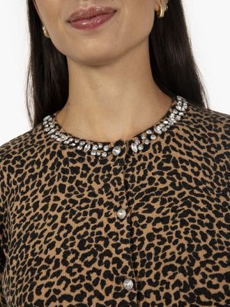 Kaos Cardigan con pietre maculato