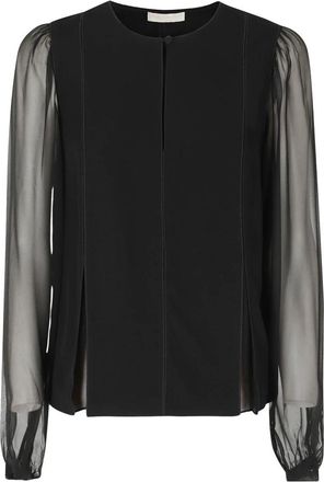 Ulla Johnson Lucette Blouse met lange mouwen - Dames - Blouses - Zwart - S - Chiffon - Overhemden