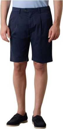 Brooks Brothers Klassieke Katoenen Shorts - Heren - Korte Broeken - Blauw - W30 - Katoen - Korte Broeken
