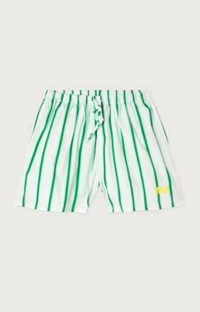 American Vintage Gestreepte short met elastische tailleband