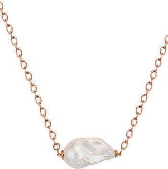 Effy Freshwater Pearl Pendant Necklace in White at Nordstrom Rack, Size 18
