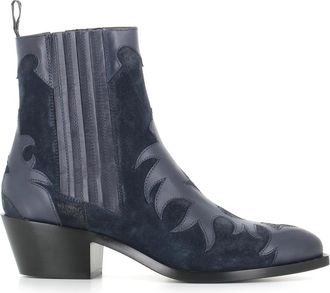 Sartore Texan Boot - Dames - Cowboylaarzen - Blauw - 37 1/2 EU - Leer - Schoenen