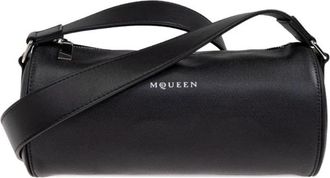 Alexander McQueen Zwarte Zijde & Nylon Tassen - Heren - Schoudertassen - Zwart - ONE Size - Nylon - Tassen