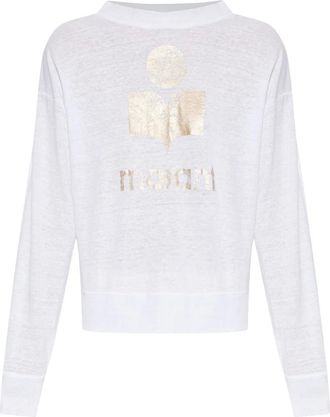Isabel Marant Tops, Dames, Wit, L, Linnen, Klowia T-shirt