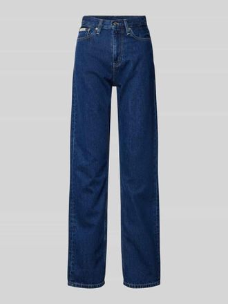 Calvin Klein Jeans Straight Leg Jeans aus Baumwoll-Mix in Marine, Gr&ouml;&szlig;e 29/32