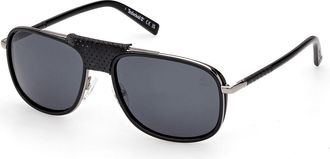 Timberland TB00091 Polarized 01D Mens Sunglasses Black Size 58