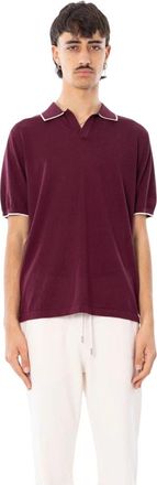 MC2 Saint Barth Sloan Polo met Contrasterende Boorden van Katoen - Heren - Polos - Rood - XL - Katoen - Tops