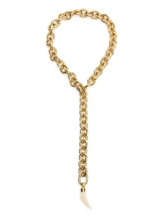 Roberto Cavalli chain-link necklace - women - Acrylic Resin/Aluminium/Brass - One Size - Gold