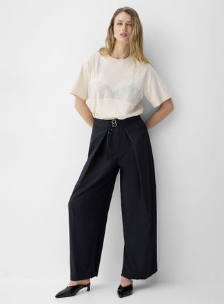 Icone Womens Flowing two-belt wraparound pant