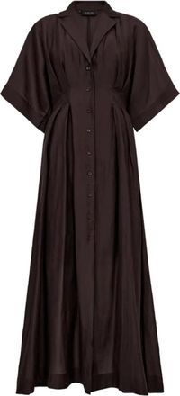 Copenhagen Muse Cmmolly Dress - Dames - Shirt Kleedjes - Bruin - L - Polyester - Kleedjes
