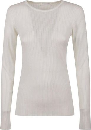 Majestic Filatures Jersey de cuello redondo - Knitwear - Mujer - Beige - M