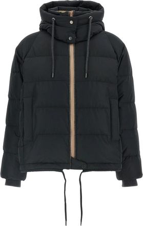 Brunello Cucinelli Taffeta Down Jacket - Dames - Winterjassen - Zwart - L - Katoen - Jassen