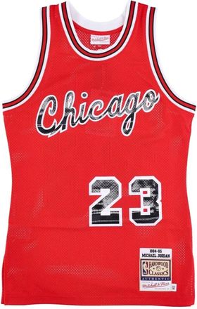 Mitchell & Ness Michael Jordan Basketball Tank Top - Heren - Fitness - Rood - S - Polyester - Fitness