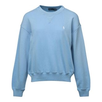 Polo Ralph Lauren Fleece Crewneck Sweatshirt - female - Polo Ralph Lauren - Sweatshirts - Blue - L - Sweatshirts & Hoodies