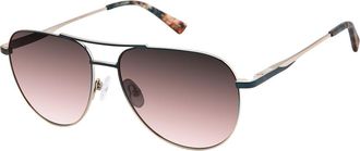 ANN TAYLOR ATP933 Polarized C03 Womens Sunglasses Blue Size 54