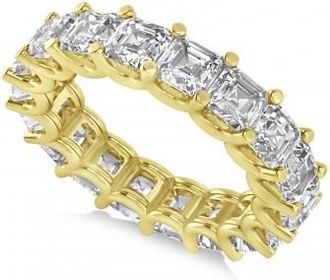 Allurez Radiant-Cut Eternity Diamond Wedding Band Ring 14k Yellow Gold (7.20ct)