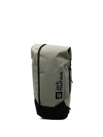 Jack Wolfskin zip-fastening logo-print backpack - unisex - Polyester/Recycled Polyester - OS - Grey